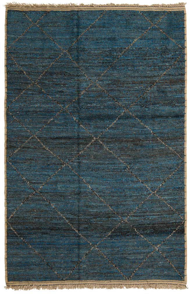 6' 4 x 9' 6 Hand Knotted Moroccan Wool Rug