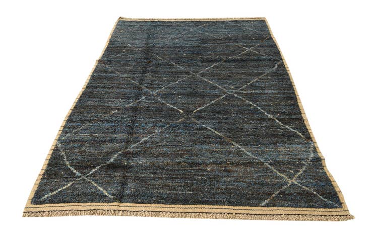 Detail image of 5' 2 x 8' 7 Hand Knotted Moroccan Wool Rug