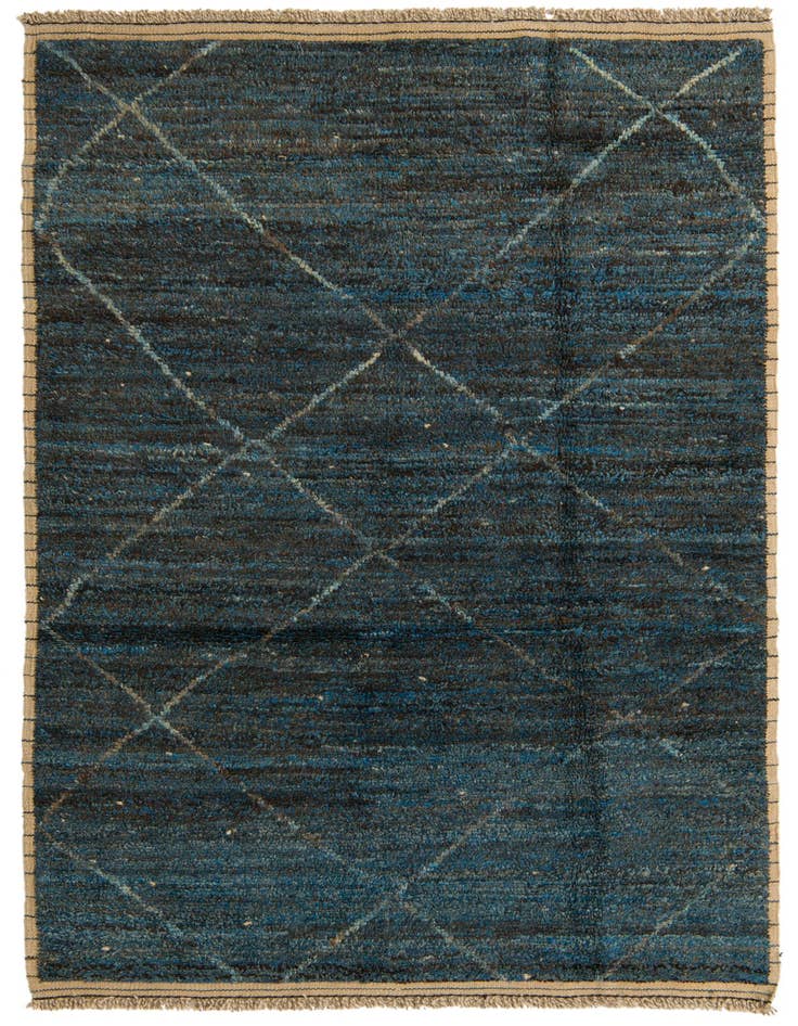 Detail image of 5' 2 x 8' 7 Hand Knotted Moroccan Wool Rug