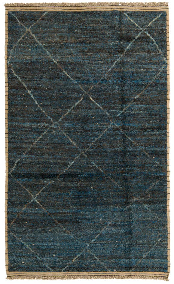 Detail image of 5' 2 x 8' 7 Hand Knotted Moroccan Wool Rug