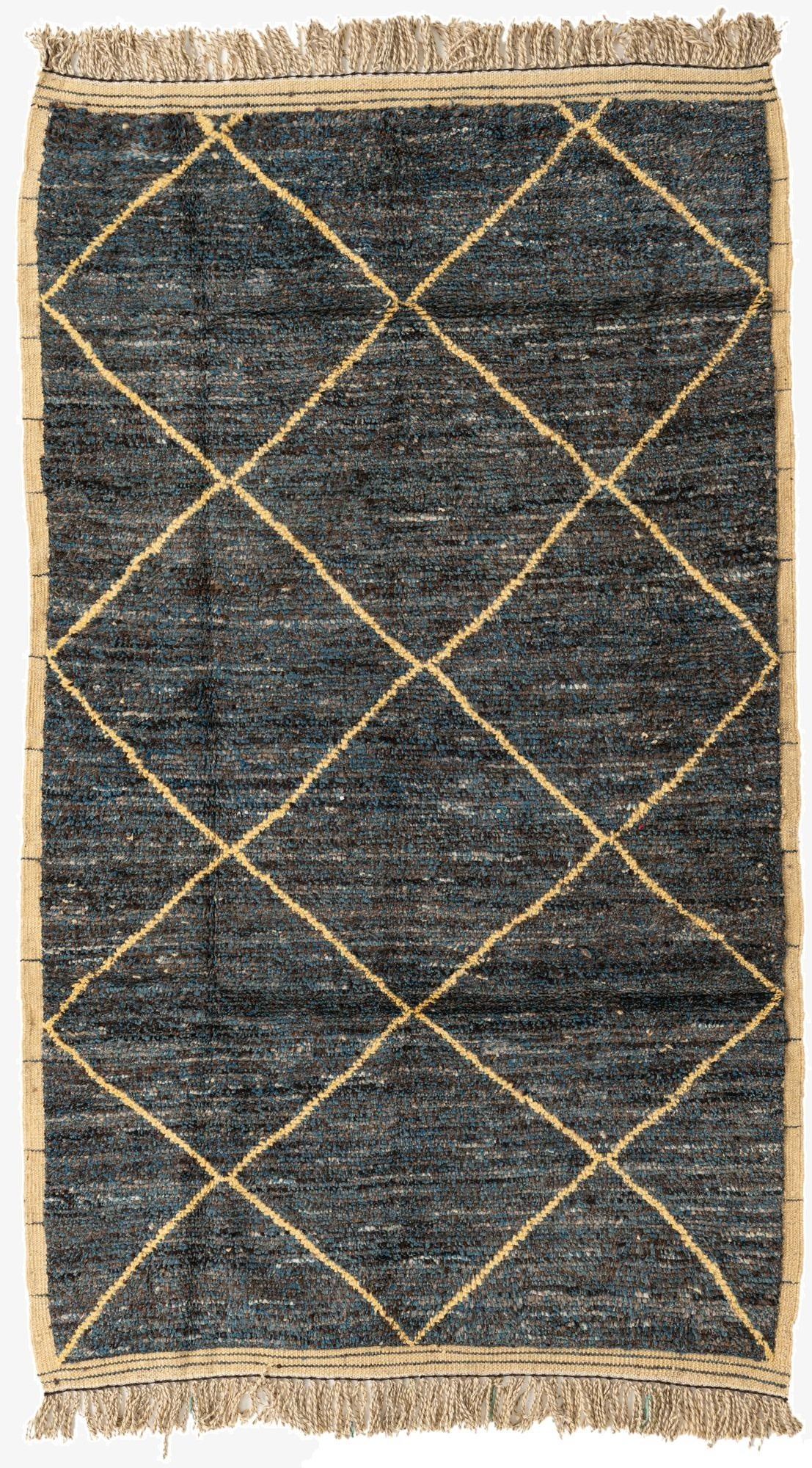 5' x 8' 2  Hand Knotted Moroccan Wool Rug