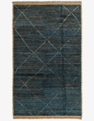 5' 2 x 8' 7 Hand Knotted Moroccan Wool Rug