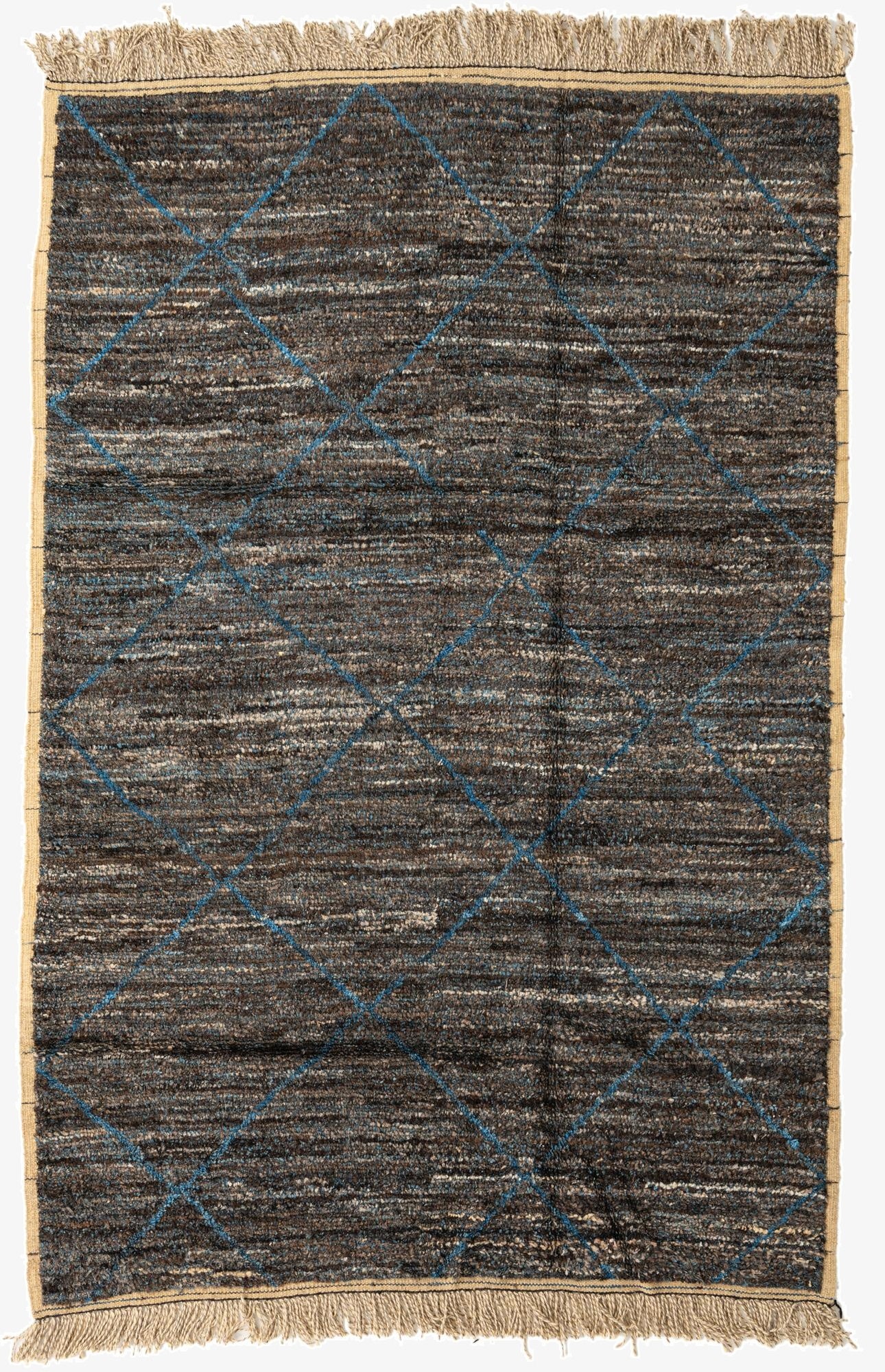 Primary image 6' 2 x 9' 3  Hand Knotted Moroccan Wool Rug