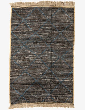 6' 2 x 9' 3 Hand Knotted Moroccan Wool Rug