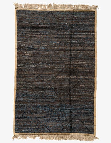 5' 5 x 8' 2 Hand Knotted Moroccan Wool Rug