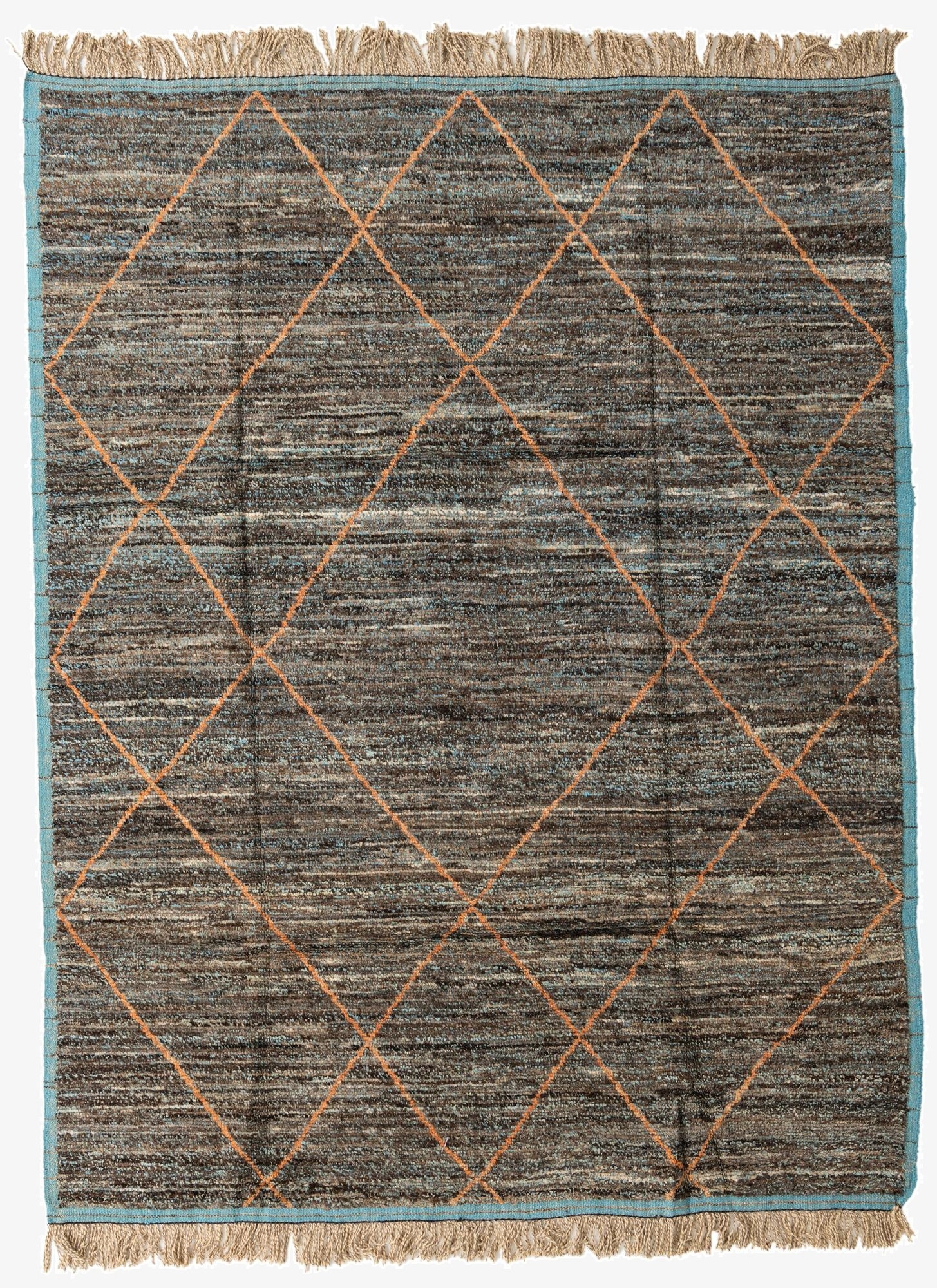 8' x 10' 4  Hand Knotted Moroccan Wool Rug
