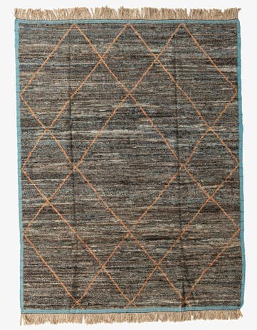 8' x 10' 4 Hand Knotted Moroccan Wool Rug
