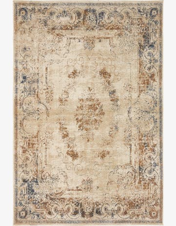 Blue Cream Villa Rug
