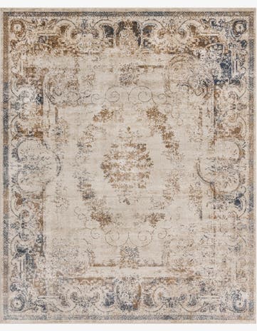 Blue Cream Villa Rug