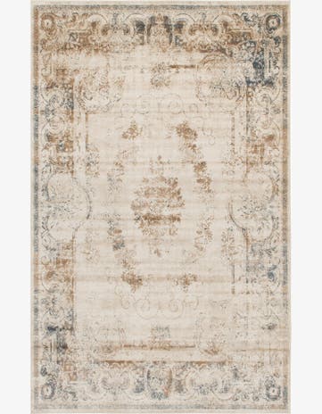 Blue Cream Villa Rug