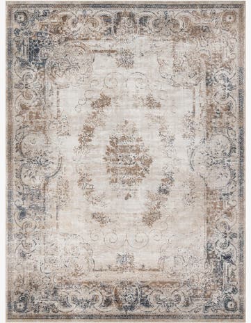 Blue Cream Villa Rug