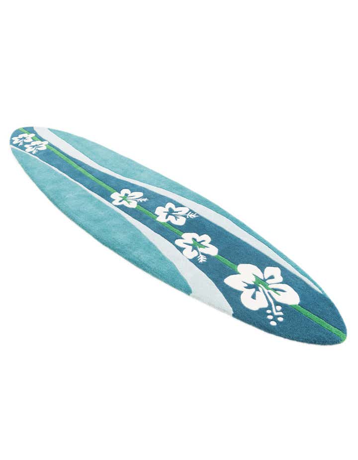 2' x 8' 10 SurfBoard Wool Freeform Rug