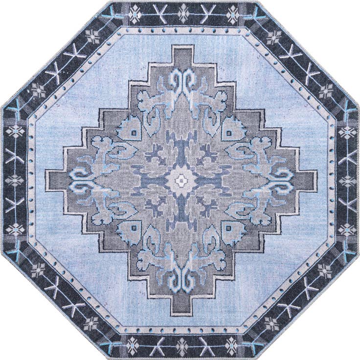 Detail image of 5' x 5' Washable Timeless Octagon Rug