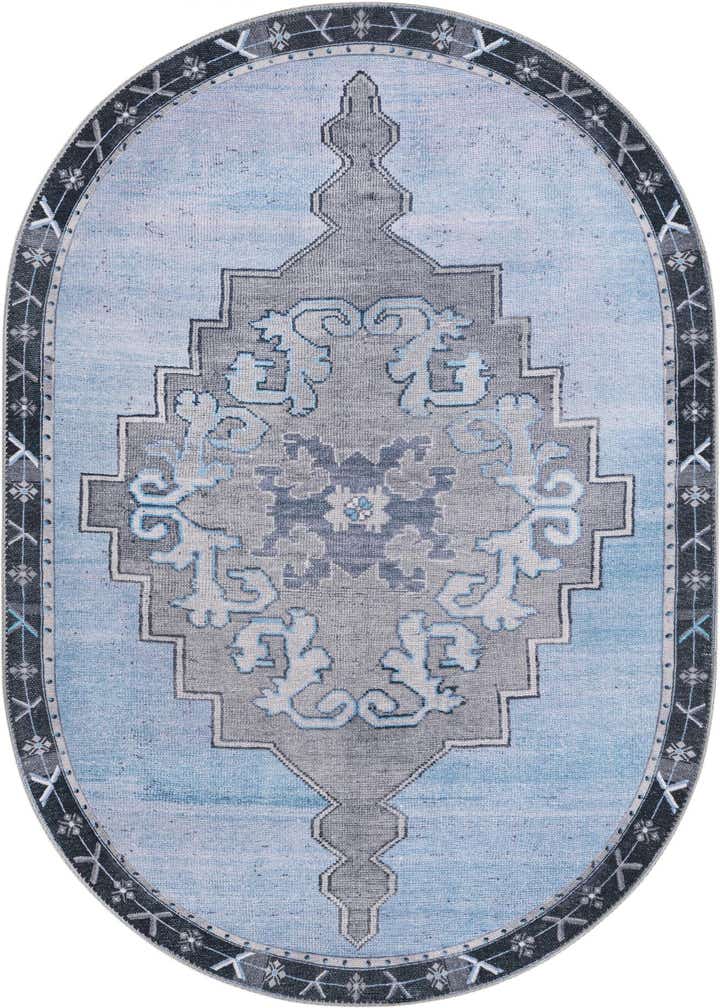 4' x 6' Washable Timeless Oval Rug
