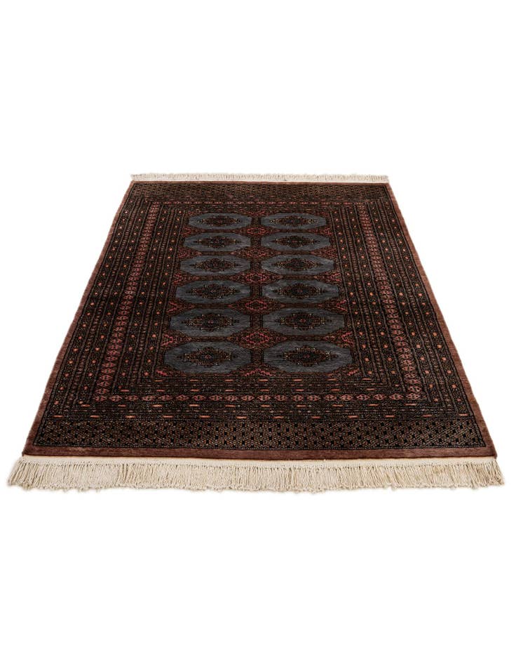 Detail image of 4' 4 x 6' 2 Hand Knotted Bokhara Wool Rug