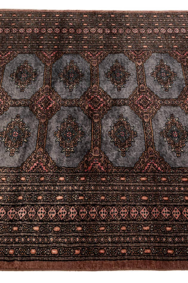 Detail image of 4' 4 x 6' 2 Hand Knotted Bokhara Wool Rug