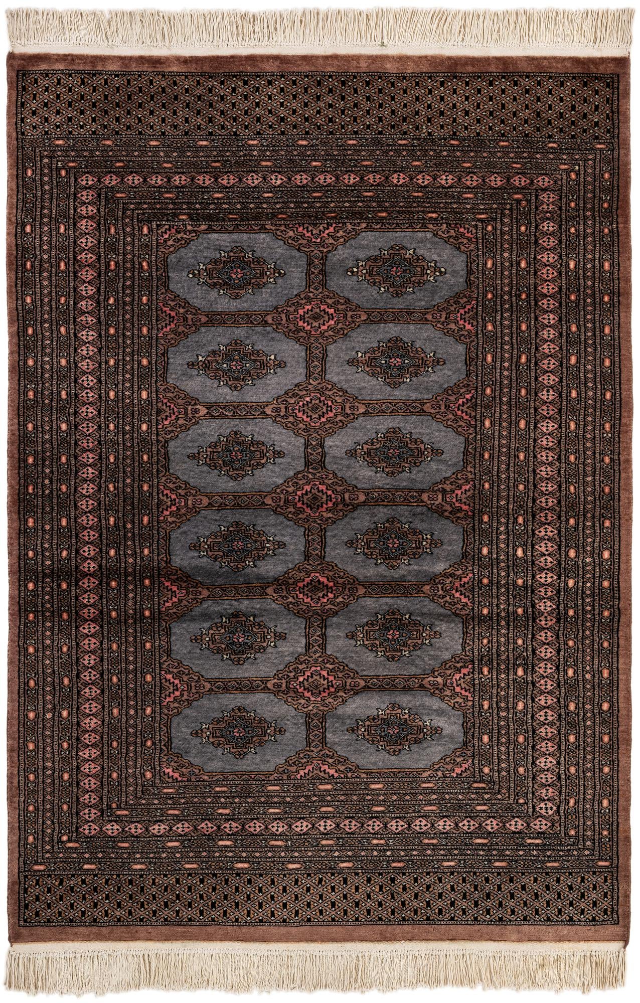 4' 4 x 6' 2 Hand Knotted Bokhara Wool Rug
