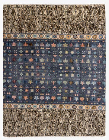 8' x 10' 2 Hand Knotted Darya Rug