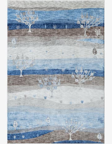 Blue Gray Gabbeh Rug