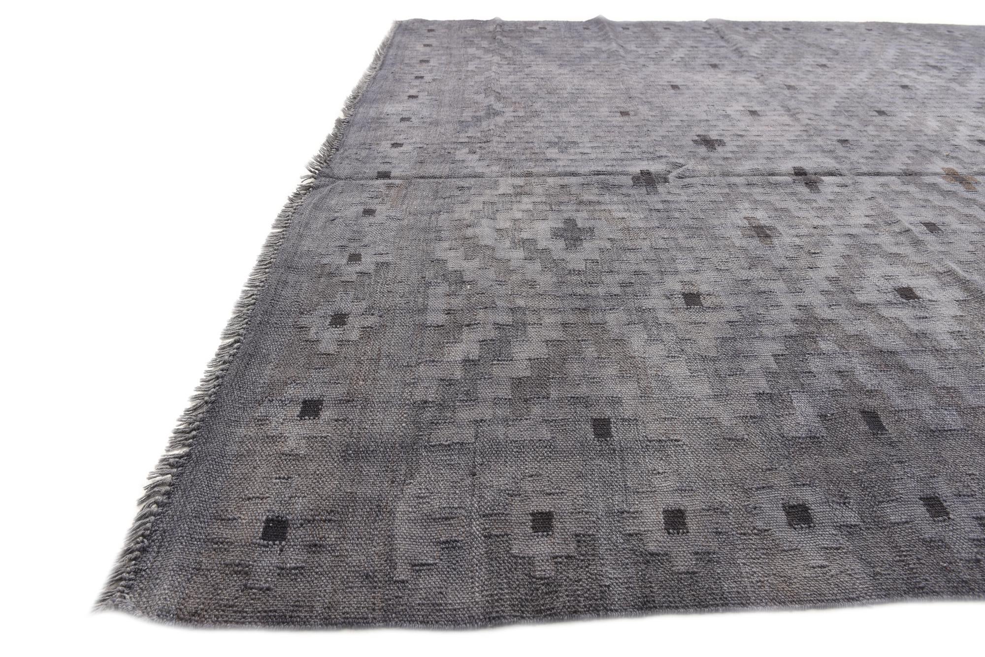 6' 5 x 9' 7 Hand Woven Kilim Fars Rug
