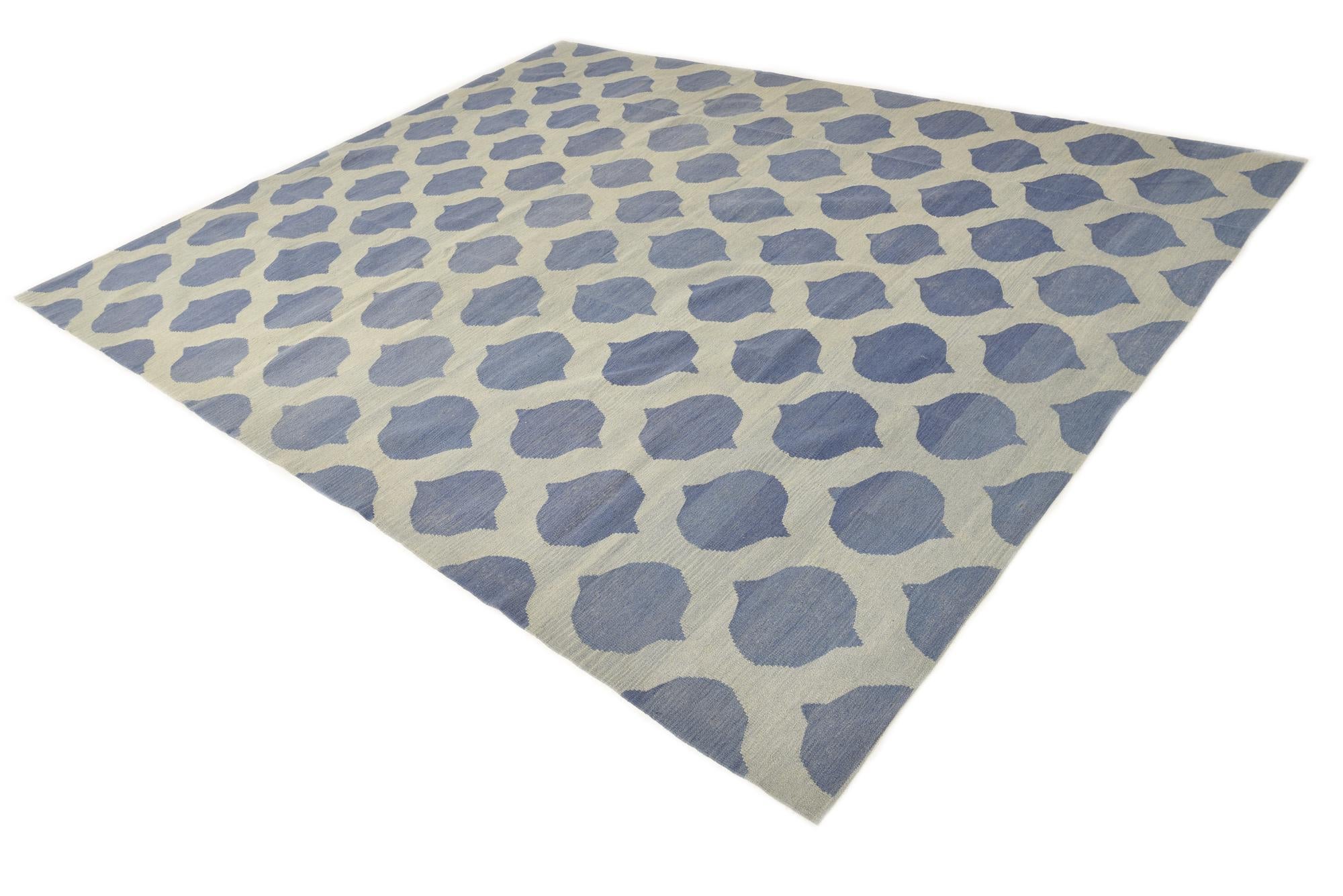 8' 3 x 10' Hand Woven Kilim Modern Wool Rug