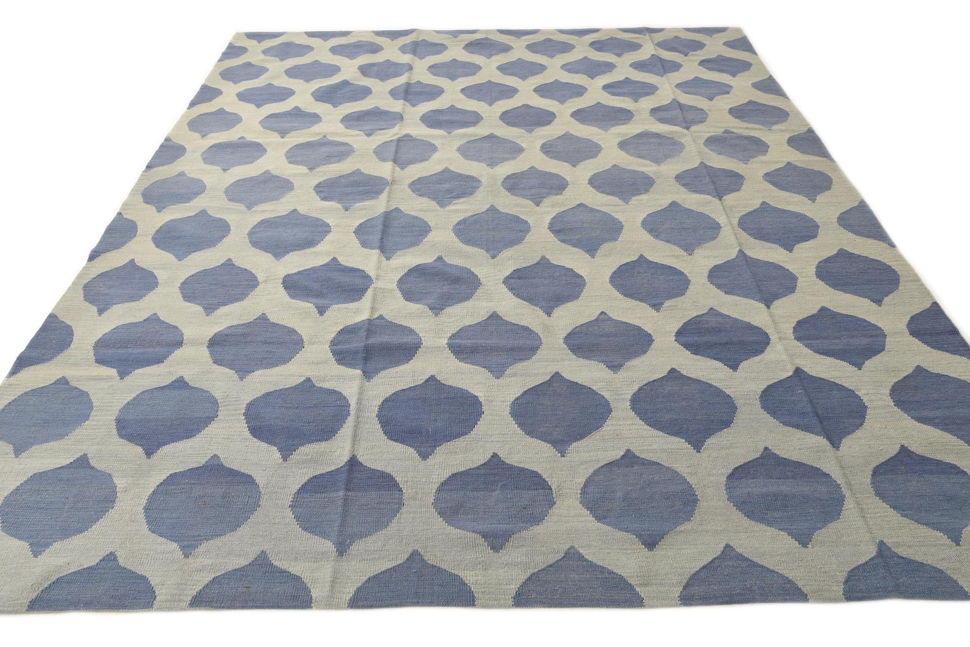 8' 3 x 10' Hand Woven Kilim Modern Wool Rug