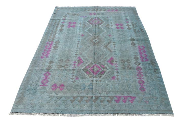 Detail image of 5' 2 x 7' Hand Woven Kilim Modern Wool Rug