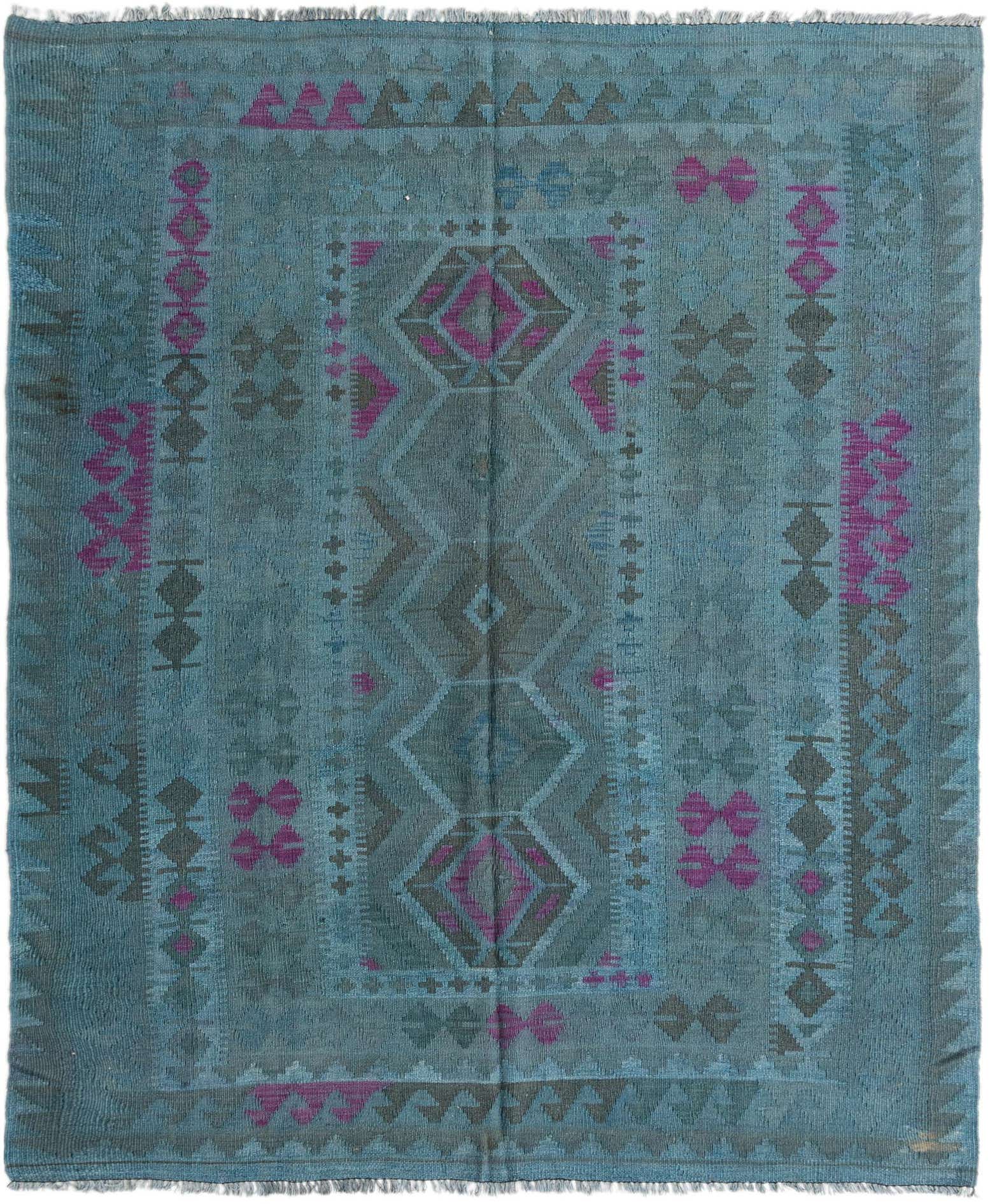 5' 2 x 7' Hand Woven Kilim Modern Wool Rug