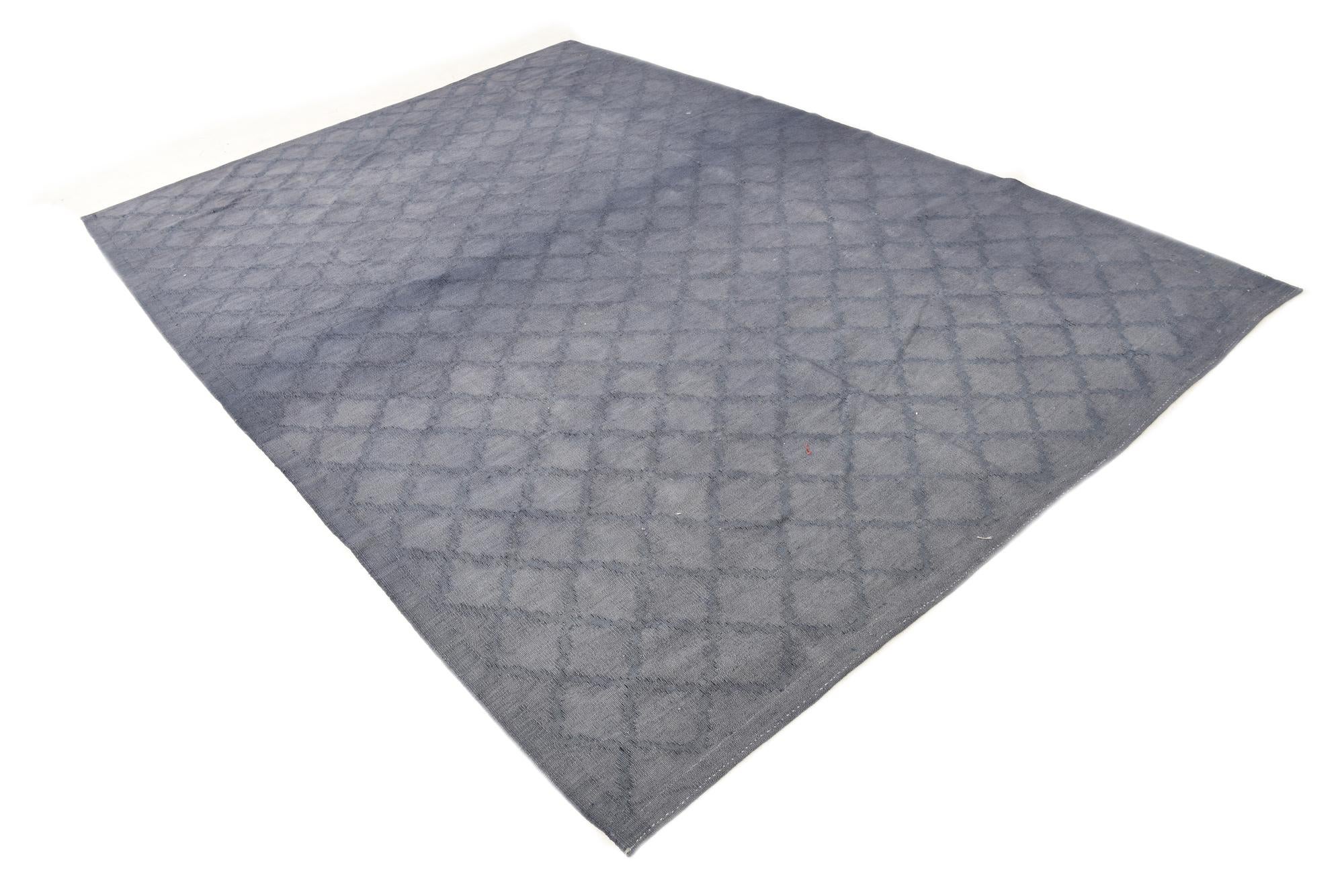 6' 9 x 9' 7 Hand Woven Kilim Modern Wool Rug