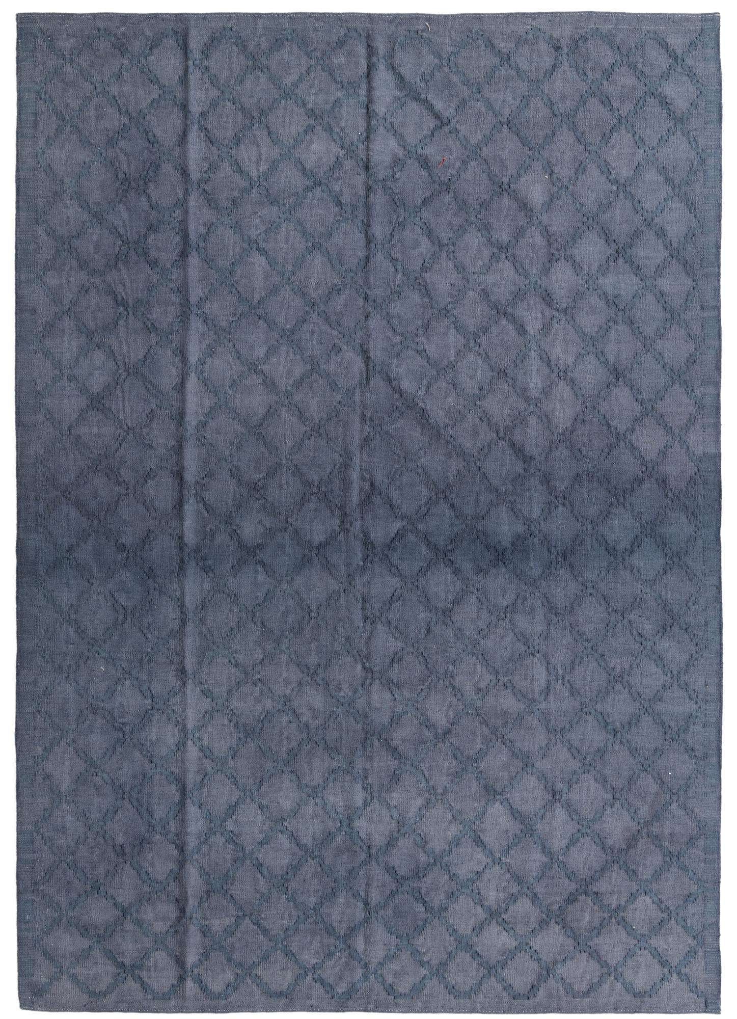 6' 9 x 9' 7 Hand Woven Kilim Modern Wool Rug