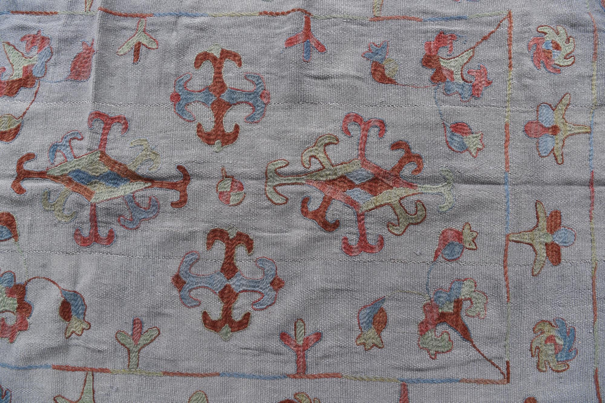 5' 5 x 6' 6 Hand Woven Kilim Suzani Wool Rug