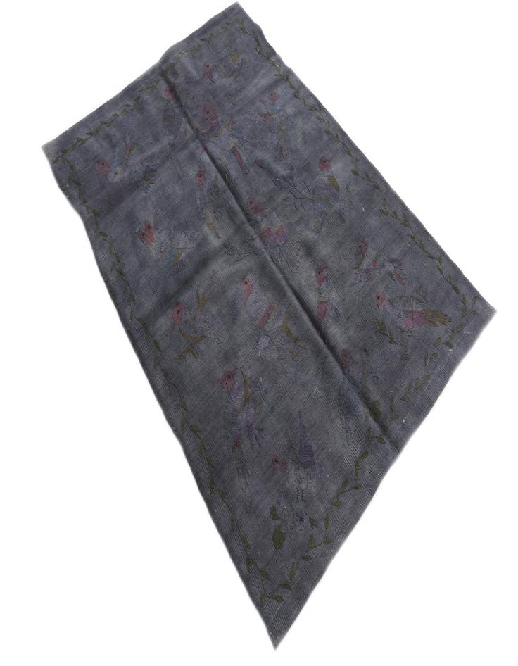 Detail image of 3' 5 x 4' 10  Hand Woven Kilim Suzani Wool Rug