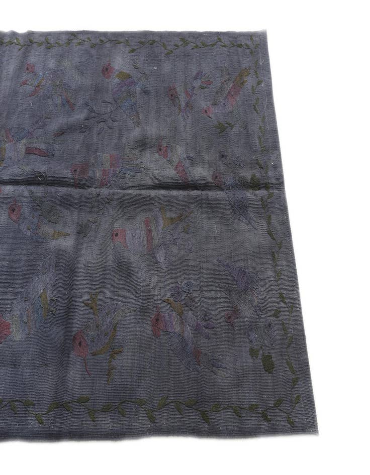 Detail image of 3' 5 x 4' 10  Hand Woven Kilim Suzani Wool Rug