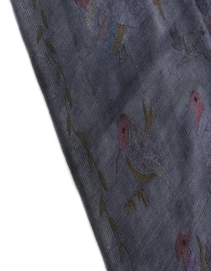 Detail image of 3' 5 x 4' 10  Hand Woven Kilim Suzani Wool Rug