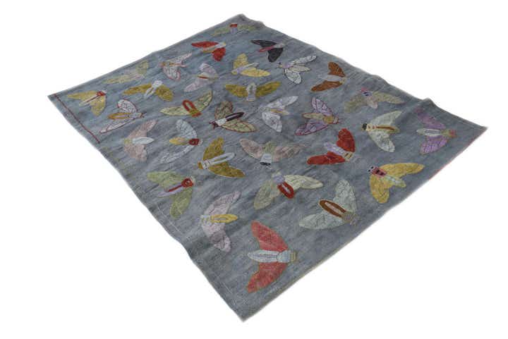 4' x 5' 3 Hand Woven Kilim Suzani Wool Rug