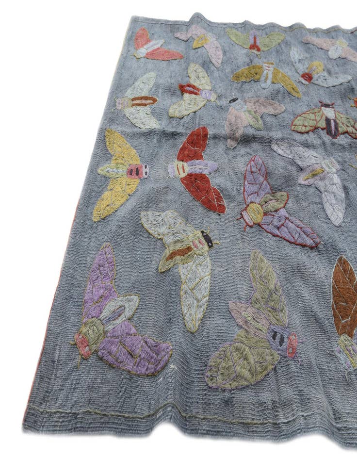 Detail image of 4' x 5' 3  Hand Woven Kilim Suzani Wool Rug