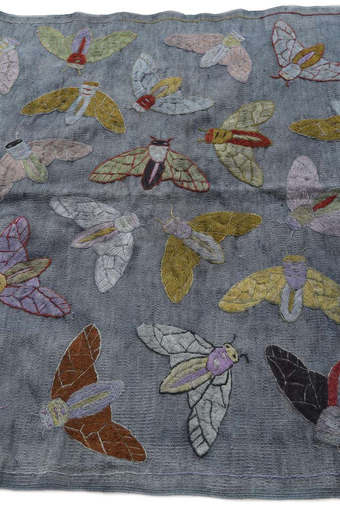 4' x 5' 3 Hand Woven Kilim Suzani Wool Rug