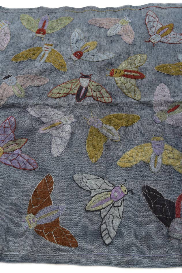 Detail image of 4' x 5' 3 Hand Woven Kilim Suzani Wool Rug