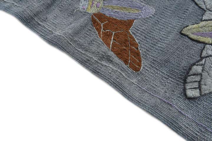 4' x 5' 3 Hand Woven Kilim Suzani Wool Rug