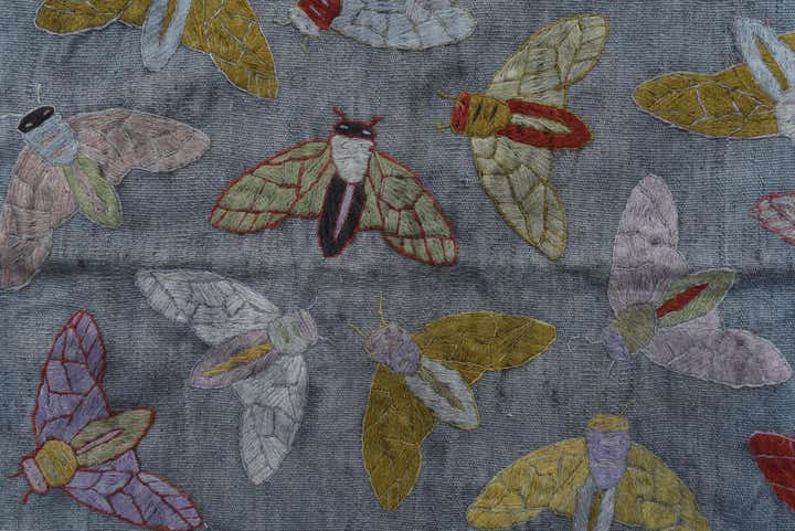 4' x 5' 3 Hand Woven Kilim Suzani Wool Rug