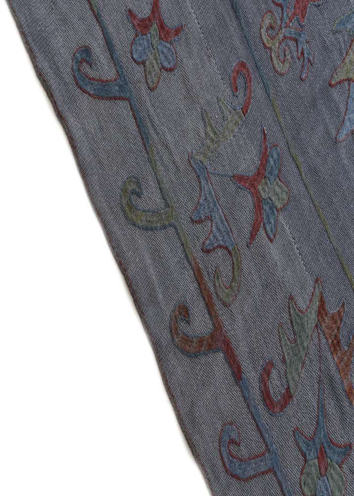 5' 7 x 7' 4 Hand Woven Kilim Suzani Wool Rug