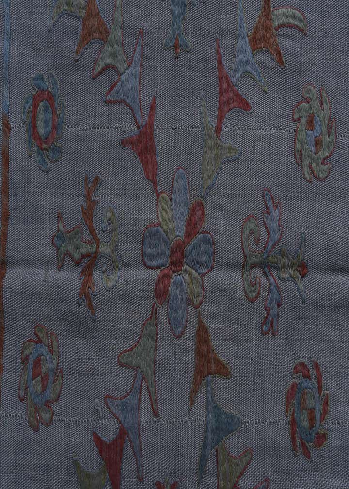 5' 7 x 7' 4 Hand Woven Kilim Suzani Wool Rug