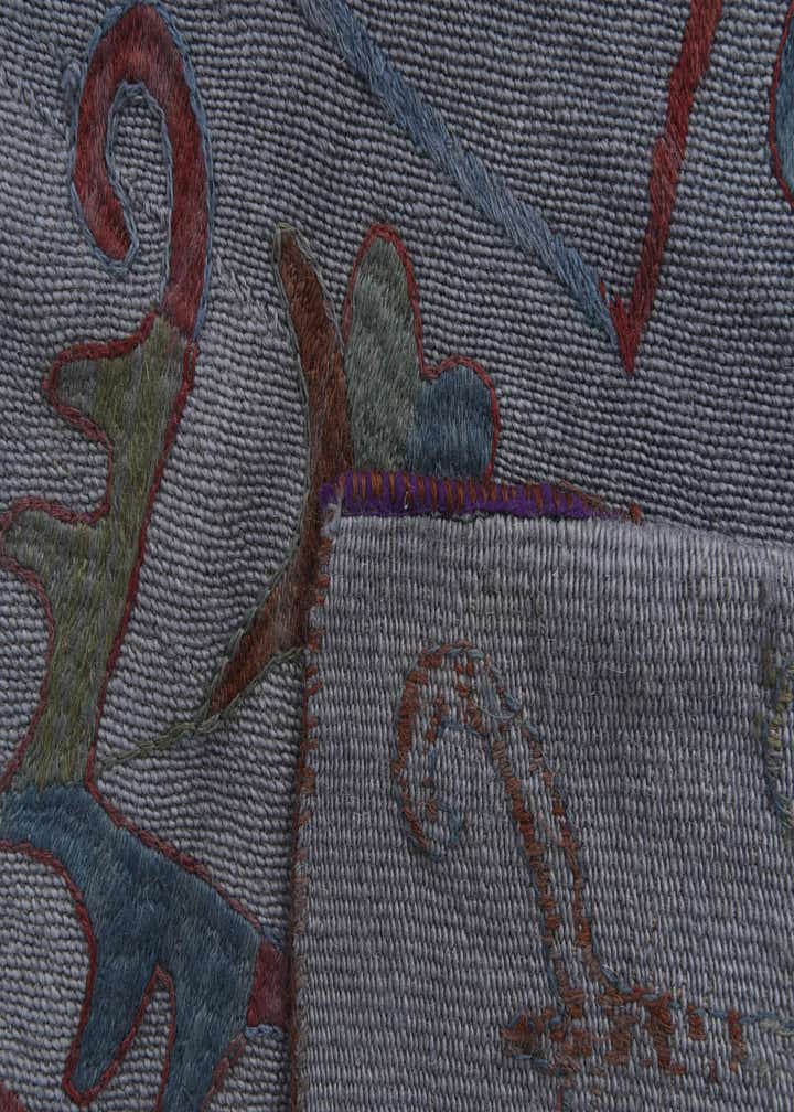 5' 7 x 7' 4 Hand Woven Kilim Suzani Wool Rug