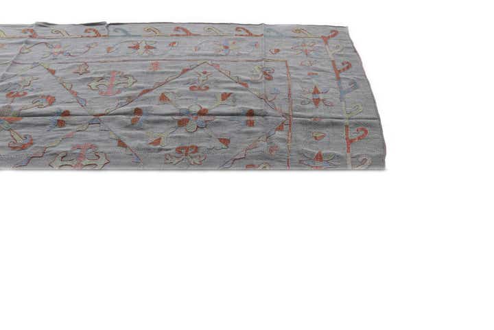 5' 8 x 7' 10 Hand Woven Kilim Suzani Wool Rug