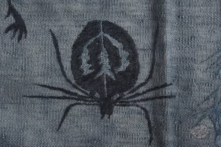 Detail image of 5' 9 x 7' 5 Hand Woven Kilim Suzani Wool Rug
