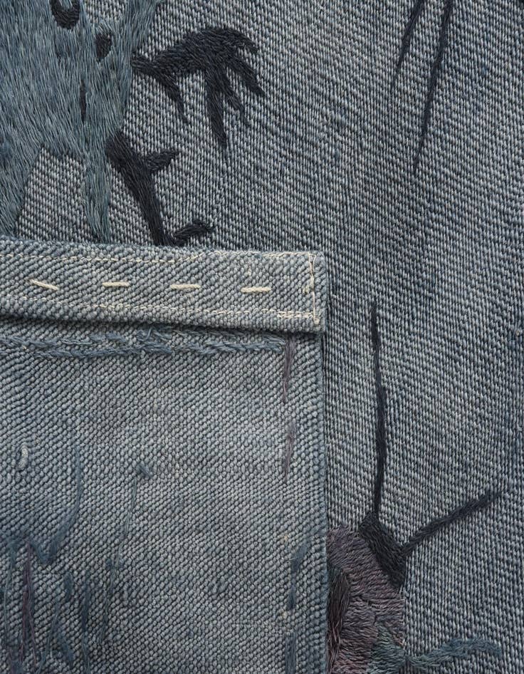 Detail image of 5' 9 x 7' 5  Hand Woven Kilim Suzani Wool Rug