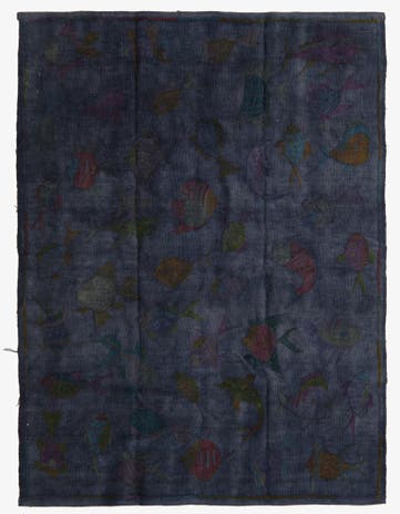 4' 3 x 5' 7 Hand Woven Kilim Suzani Wool Rug