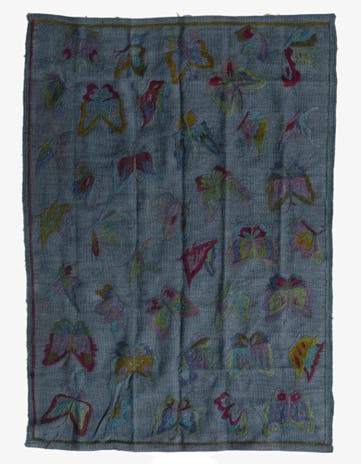 4' x 5' 7 Hand Woven Kilim Suzani Wool Rug