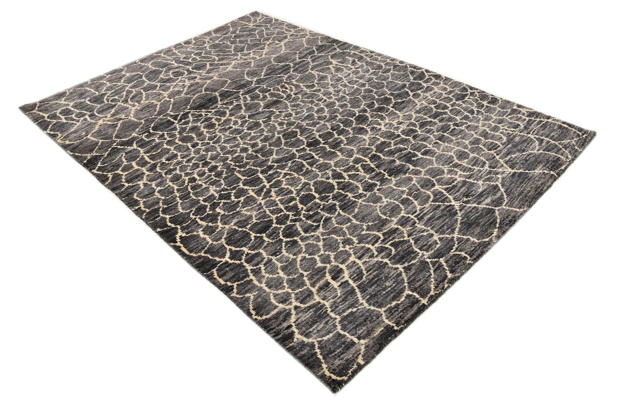 5' 7 x 8' Hand Knotted Moroccan Wool Rug