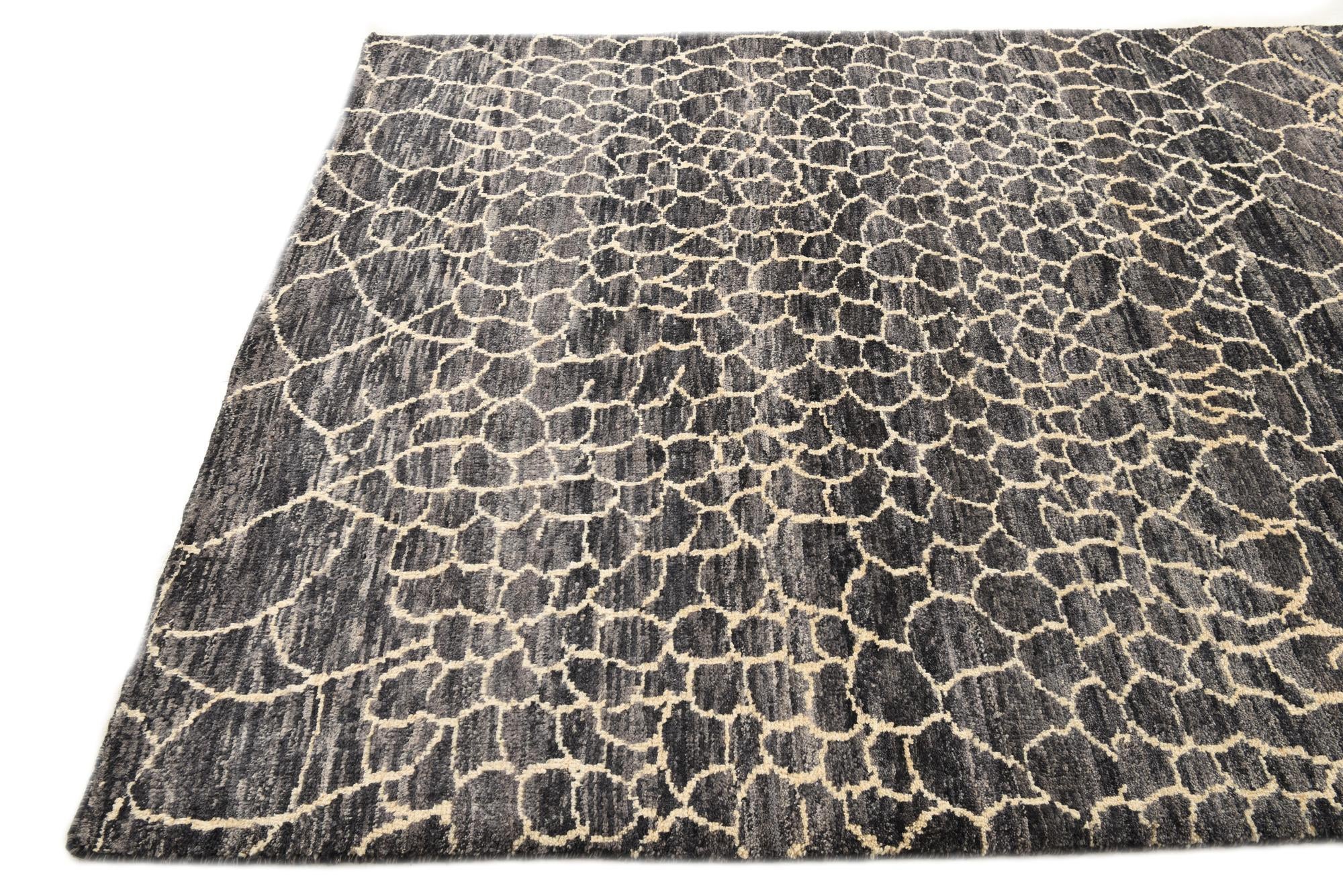 5' 7 x 8' Hand Knotted Moroccan Wool Rug